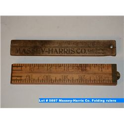 Massey-Harris Co. Folding rulers