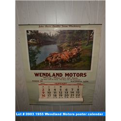 1955 Wendland Motors poster calendar