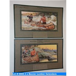 2 x Beaver Lumber Co. Ltd. Calendars (1923 & 1924)