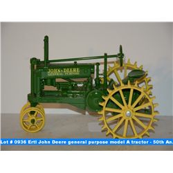 Ertl John Deere general purpose model A tractor - 50th Anniversary 1934-1984