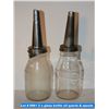 Image 1 : 2 x glass bottle oil quarts with pouring spouts
