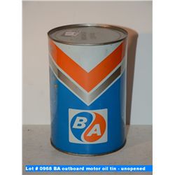 BA outboard motor oil tin - unopened