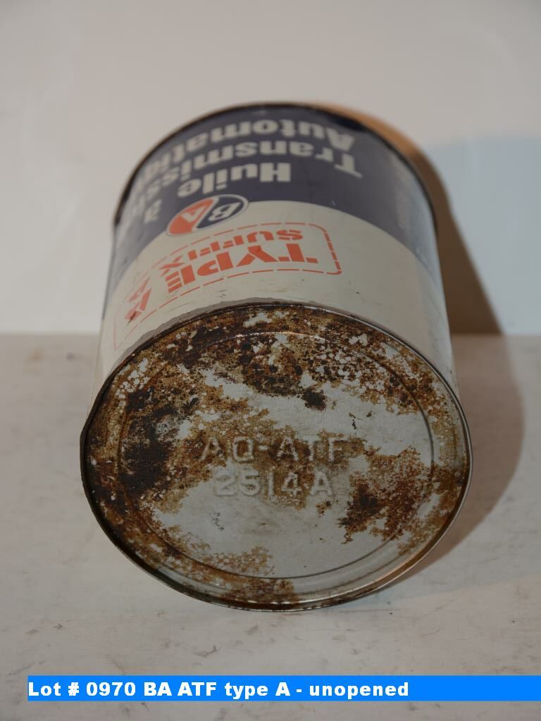BA automatic transmission fluid type A unopened Bodnarus Auctioneering