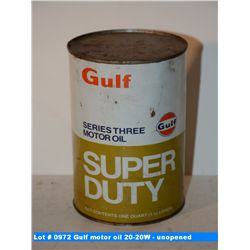 Gulf super duty series 3 motor oil 20-20W - unopened