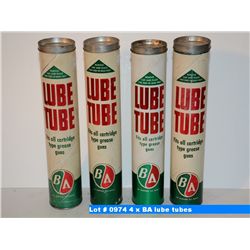 4 x BA lube tubes