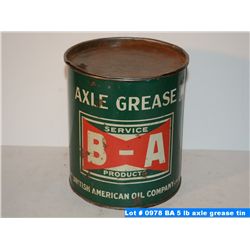 BA 5 lb axle grease tin