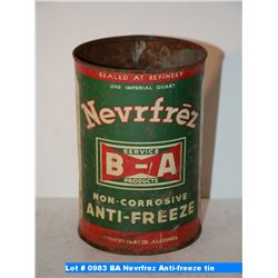 BA Nevrfrez Anti-freeze tin