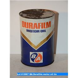 BA Durafilm motor oil tin