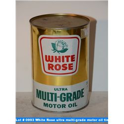 White Rose ultra multi-grade motor oil tin