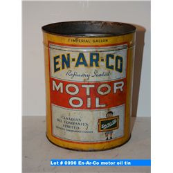 En-Ar-Co motor oil tin