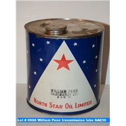 Northstar Oil, William Penn transmission lube SAE30