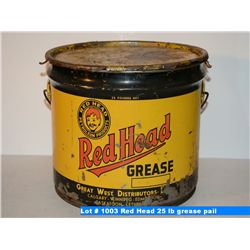 Red Head 25 lb grease pail