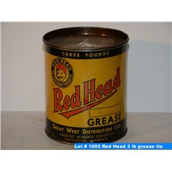 Red Head 3 lb grease tin