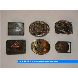 6 x assorted belt buckles