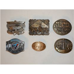 6 x assorted belt buckles