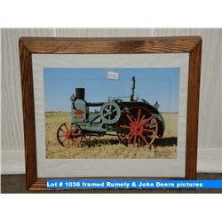 framed Rumely & John Deere pictures