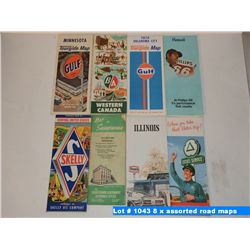8 x assorted road maps