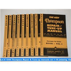 The new Thompson Repair & Tune-up manuals vol 1-16 (missing 15)