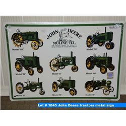 John Deere tractors metal sign