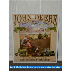 John Deere tractors reproduction sign