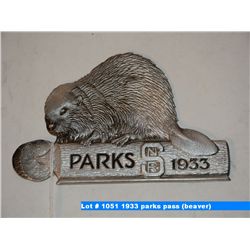 1933 parks pass (beaver)