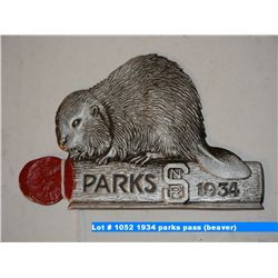 1934 parks pass (beaver)