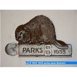 1935 parks pass (beaver)