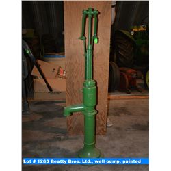 Beatty Bros. Ltd., Fergus Canada well pump with wooden handle, painted