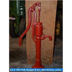 R. M. Dougall & Co., Galt Ontario, well pump with metal handle, painted