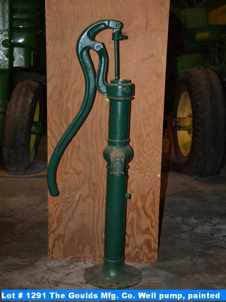 The Goulds Mfg. Co. Well pump with metal handle, painted