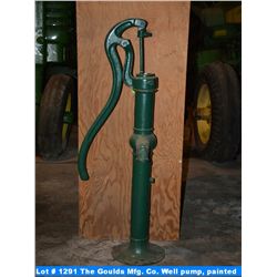 The Goulds Mfg. Co. Well pump with metal handle, painted