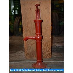 R. M. Dougall & Co., Galt Ontario, well pump with metal handle, painted
