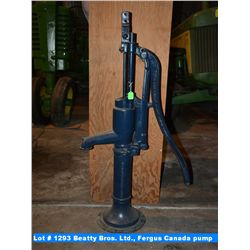 Beatty Bros. Ltd., Fergus Canada well pump with wooden handle, painted