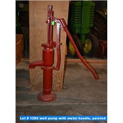 well pump with metal handle, painted