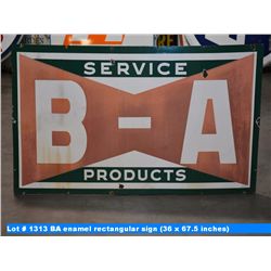 BA enamel rectangular sign (36 x 67.5 inches)