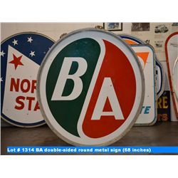 BA double-sided round metal sign (68 inches)