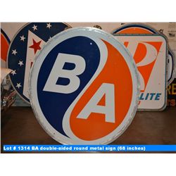 BA double-sided round metal sign (68 inches)