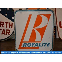 Royalite double-sided square metal sign (61 x 61 inches)