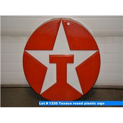 Texaco round plastic sign