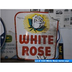 White Rose metal sign