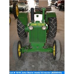 John Deere model A tractor with live hydraulics (#269543)