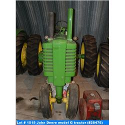 John Deere model G tractor (#28476)