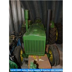 John Deere model D tractor (#D1909RD)