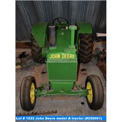 John Deere model A tractor (#258001)