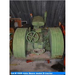 John Deere model D tractor on steel wheels