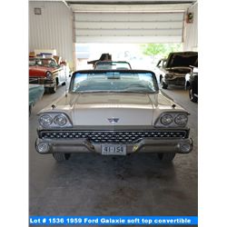 1959 Ford Galaxie soft top convertible, Fairlane 500 Sunliner, (#476BK59-547487)
