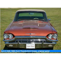 1965 Ford Thunderbird Coupe, original paint, (#*5Y87Z152922*), 33576 miles
