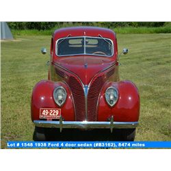 1938 Ford 4 door sedan (#B3162), 8474 miles