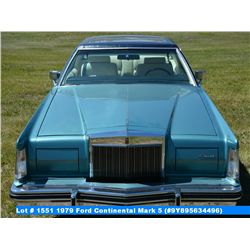 1979 Ford Continental Mark 5 (#9Y895634496), 30220 miles