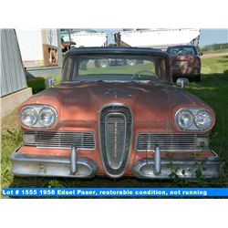1958 Edsel Paser, restorable condition, not running (#958BK58-125997), 96737 miles
